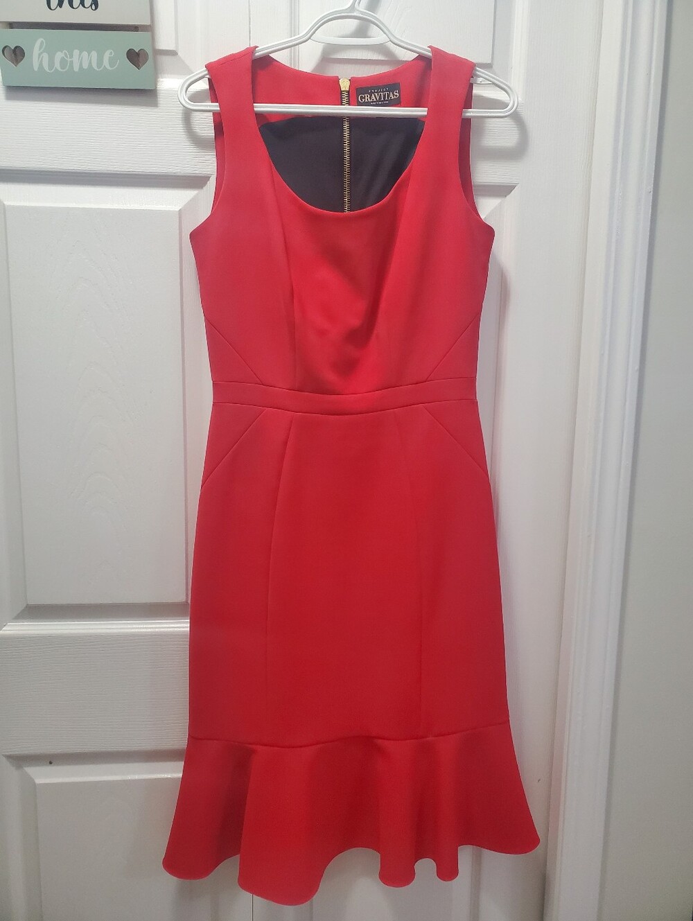 Project Gravitas red Audrey sleeveless sheath dress size 6